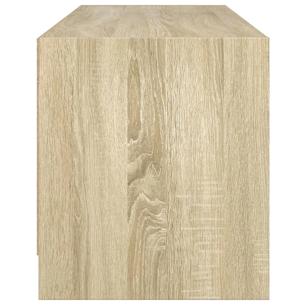 TV-Schrank mit Glastüren Sonoma-Eiche 102x37x42 cm