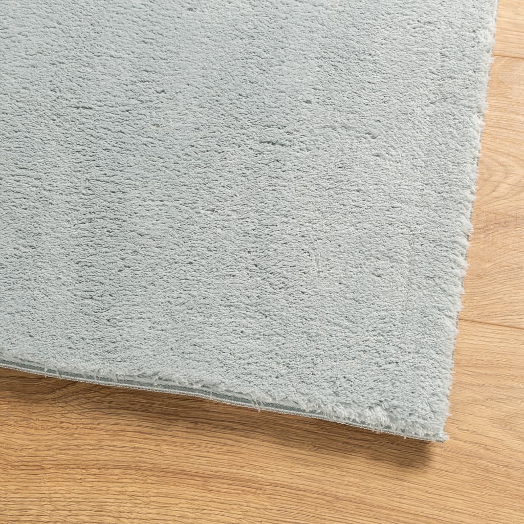Teppich HUARTE Kurzflor Weich und Waschbar Blau 240x340 cm
